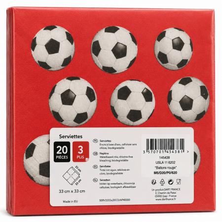 Serviettes papier football